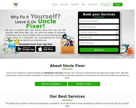 website thubmnail of Unclefixer