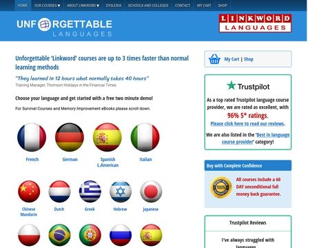 website thubmnail of Unforgettable Languages