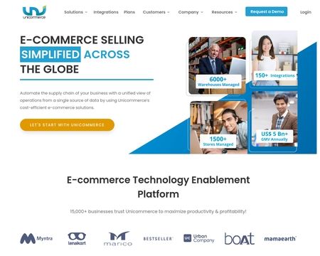 website thubmnail of Unicommerce