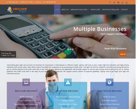 website thubmnail of Unicorn Pay