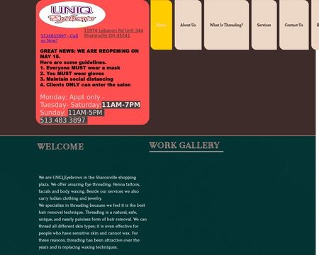 website thubmnail of UniqueBrows