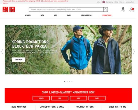 website thubmnail of UNIQLO UK