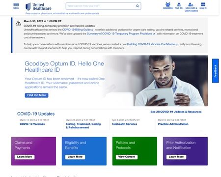 website thubmnail of UHCprovider.com