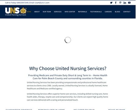 website thubmnail of United Nursing Services