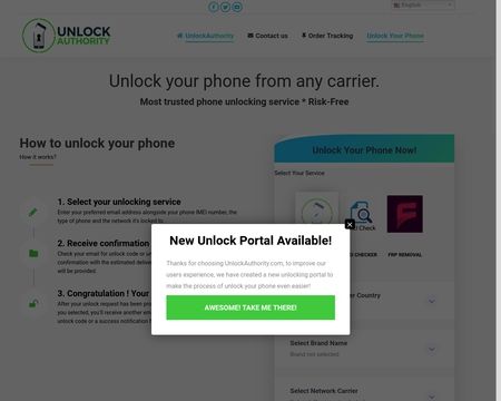website thubmnail of Unlock Authority