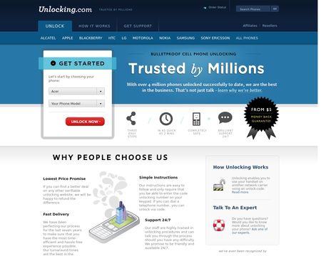 website thubmnail of Unlocking.com