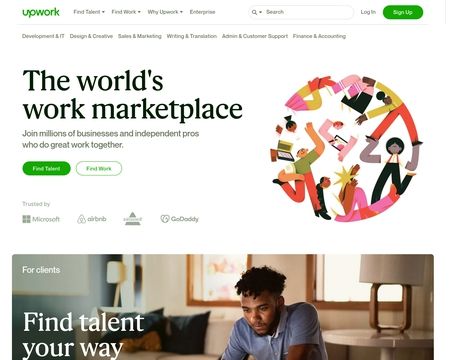 website thubmnail of Upwork UK
