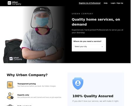 website thubmnail of Urbancompany