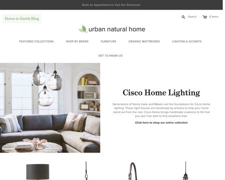 website thubmnail of Urban Natural Home Furnishings