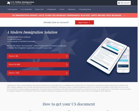 website thubmnail of U.S ImmigrationForms