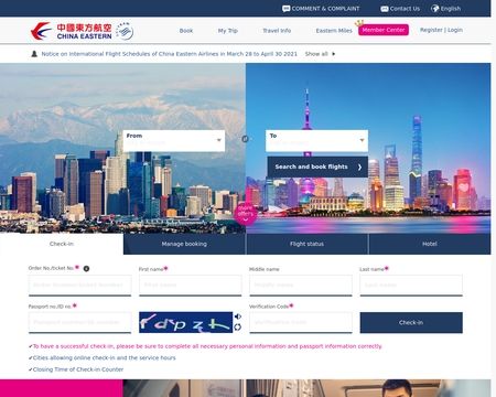 website thubmnail of China Eastern Airlines