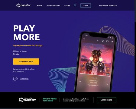website thubmnail of Napster