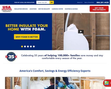 website thubmnail of USA Insulation