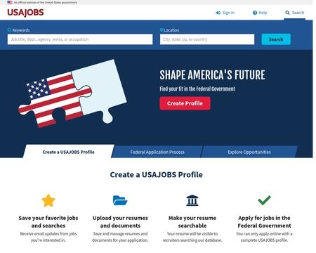 website thubmnail of USAJobs.gov