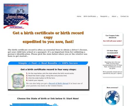 US Birth Certificate