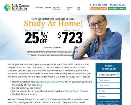 website thubmnail of U S Career Institute