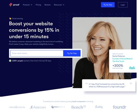 website thubmnail of Useproof