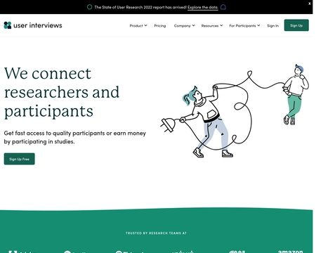 website thubmnail of Userinterviews