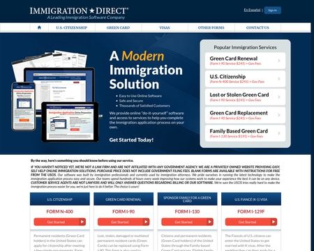 website thubmnail of US Immigration