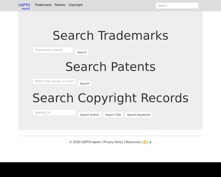 website thubmnail of Uspto.report