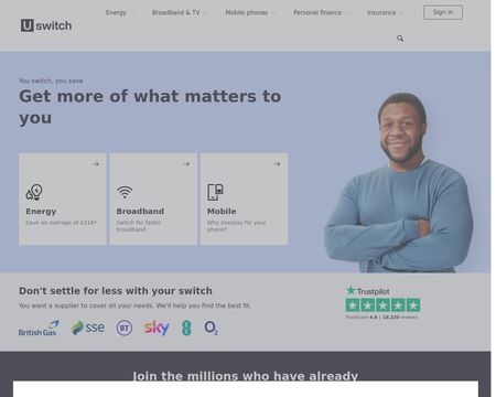 website thubmnail of USwitch.com