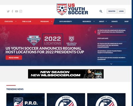 website thubmnail of US Youth Soccer