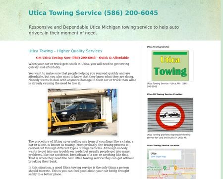 website thubmnail of Uticamitowingservice.blogspot