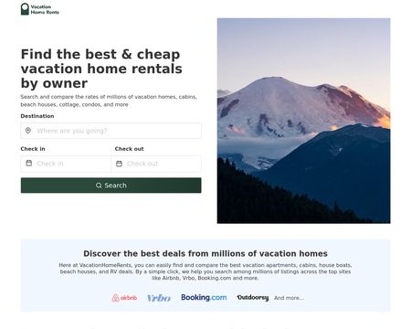 website thubmnail of VacationHomeRents