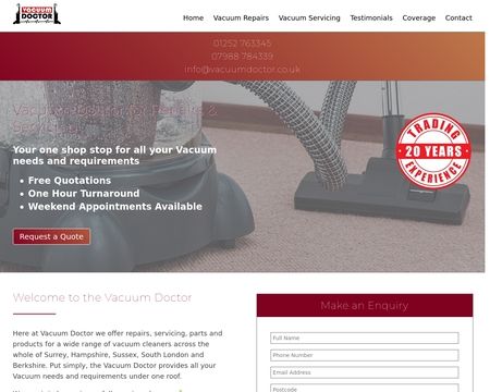 website thubmnail of Vacuumdoctor.co.uk