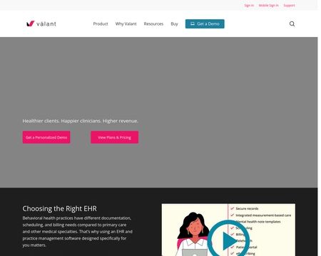 website thubmnail of Valant.io