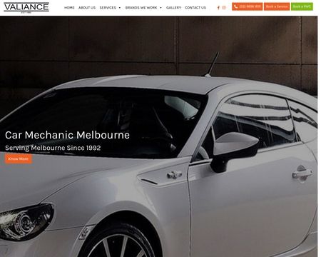 website thubmnail of Valiance.com.au