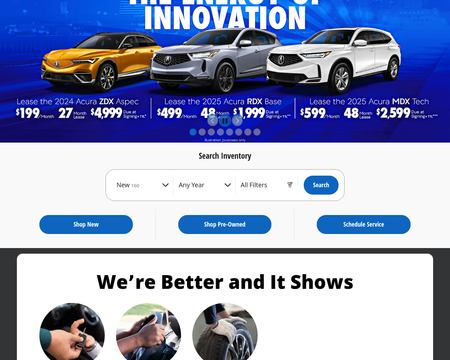 website thubmnail of Vandergriff Acura