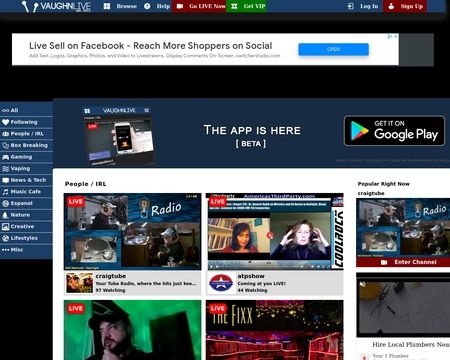 website thubmnail of VaughnLive
