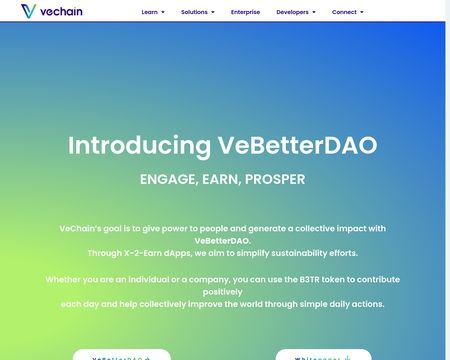 website thubmnail of Vechain.org