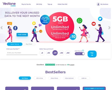 website thubmnail of Vectone Mobile
