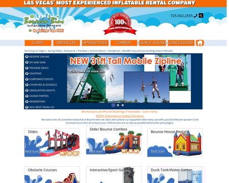website thubmnail of Vegas.bouncinbins