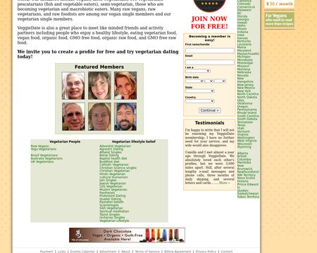 website thubmnail of VeggieDate.