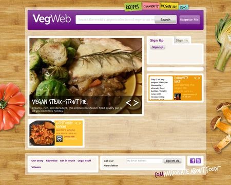 website thubmnail of VegWeb