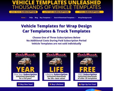 website thubmnail of Vehicle Templates Unleashed