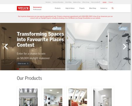 website thubmnail of Velux.ca
