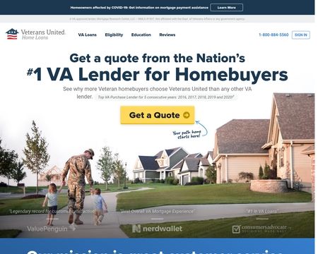 website thubmnail of VeteransUnited