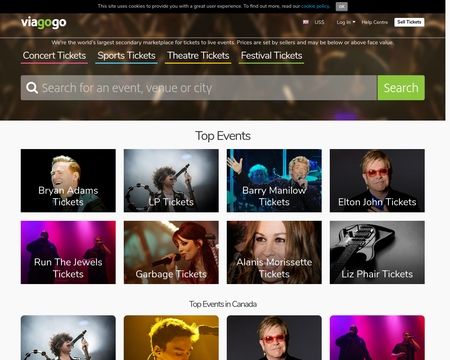website thubmnail of Viagogo CA