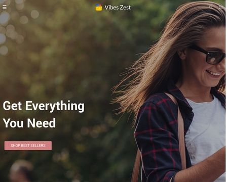 website thubmnail of Vibeszest.shop