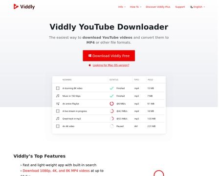 website thubmnail of Viddly.net