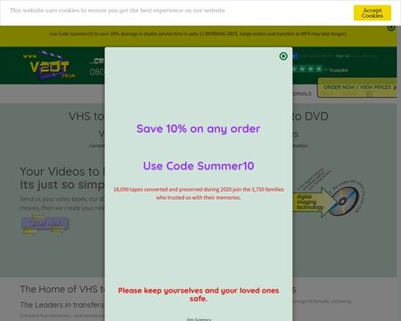website thubmnail of Video2dvdtransfers