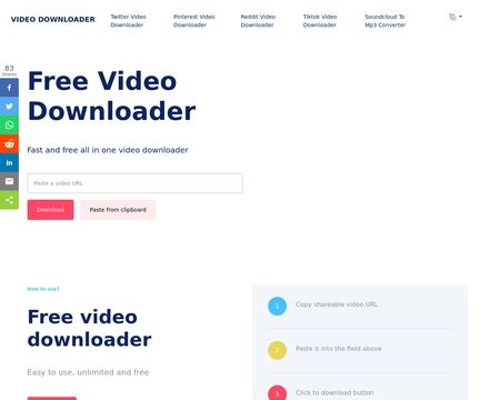 website thubmnail of Videodownloadz