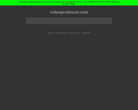 website thubmnail of Video Professor