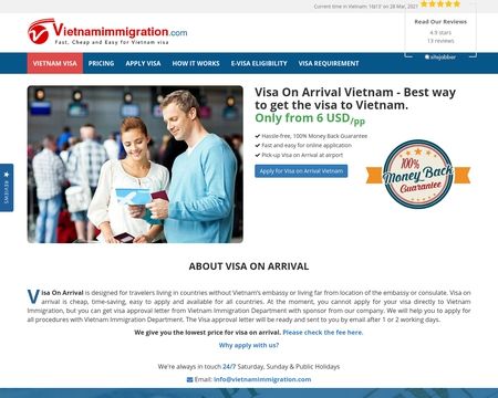 website thubmnail of Vietnamimmigration.com
