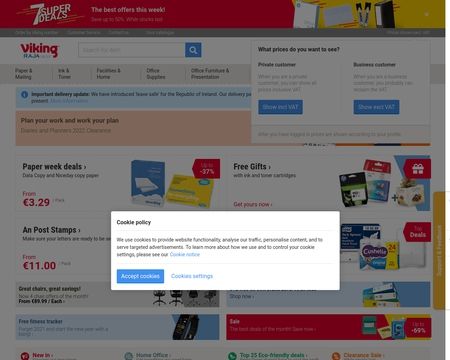 website thubmnail of Vikingdirect.ie