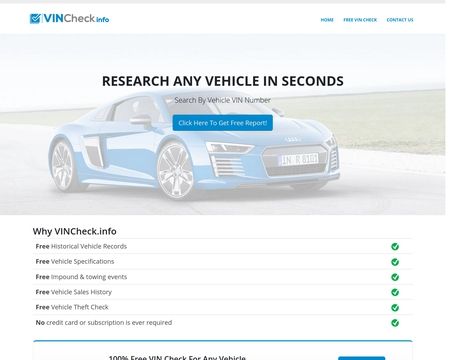 website thubmnail of Vincheck.info